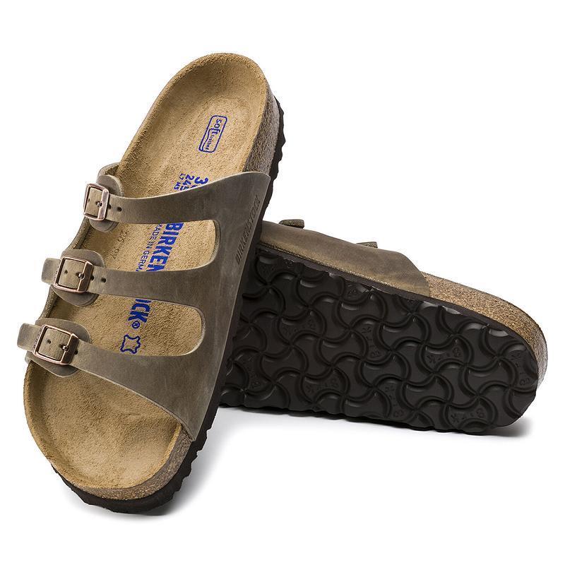 Birkenstock Soft Footbed Oiled Læder Florida Dame Brune | DK 461ZUT